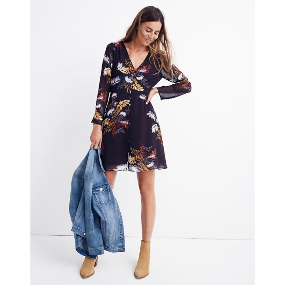 Madewell Lilyblossom Button-Front Dress (0)